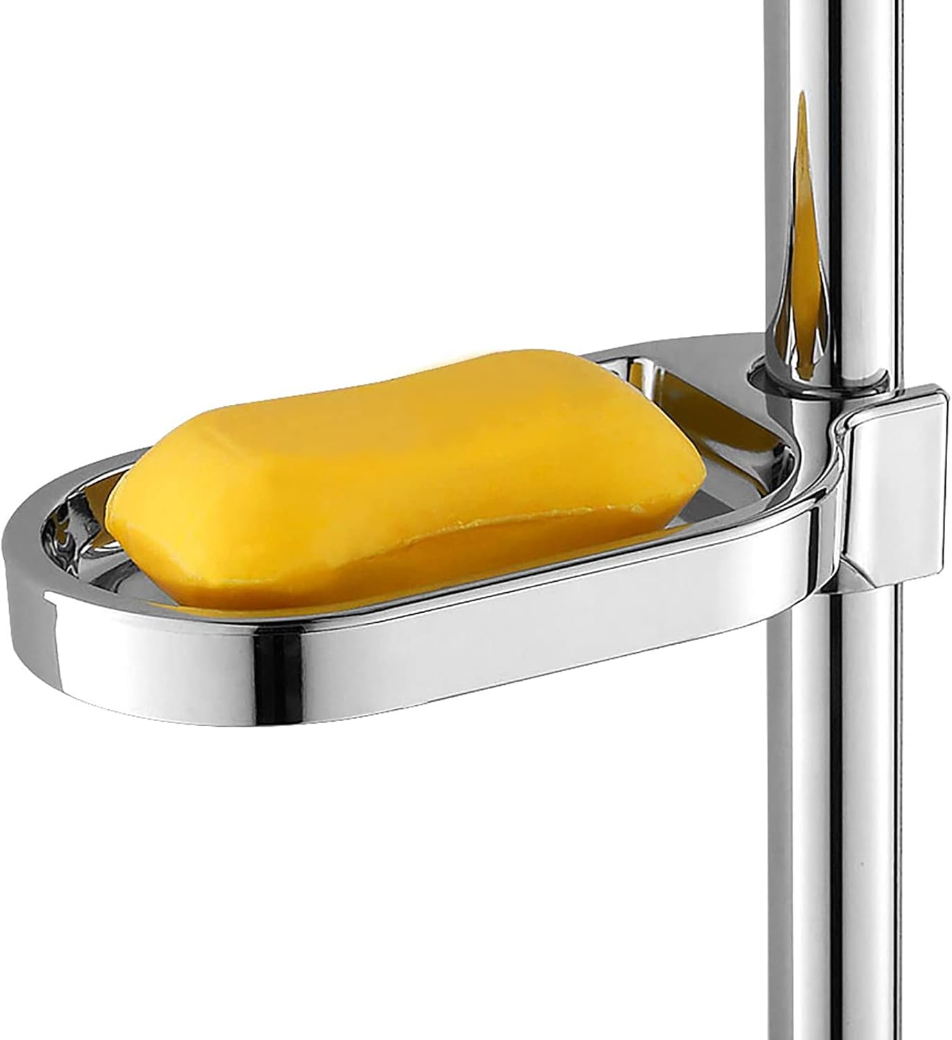 Shower Rod Soap Dish, Adjustable No Drill Shower Soap