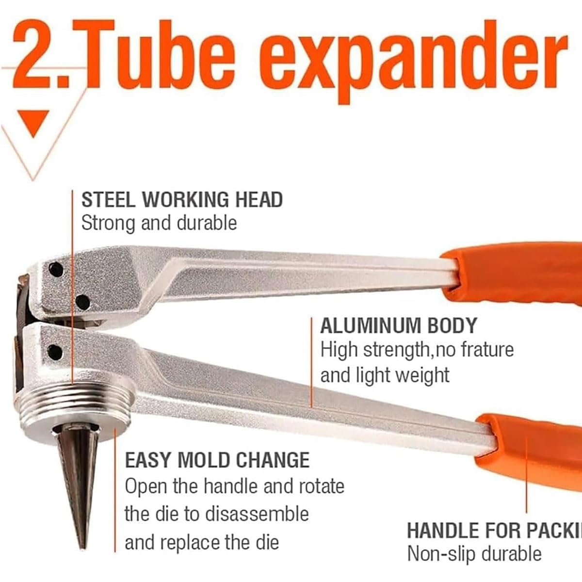 PEX - Juego de herramientas de crimpado de tuberías, manual hidráulico deslizante y alicates de expansión para tuberías de fontanería multicapa de 16 a 32 mm, herramienta de expansión de conexión