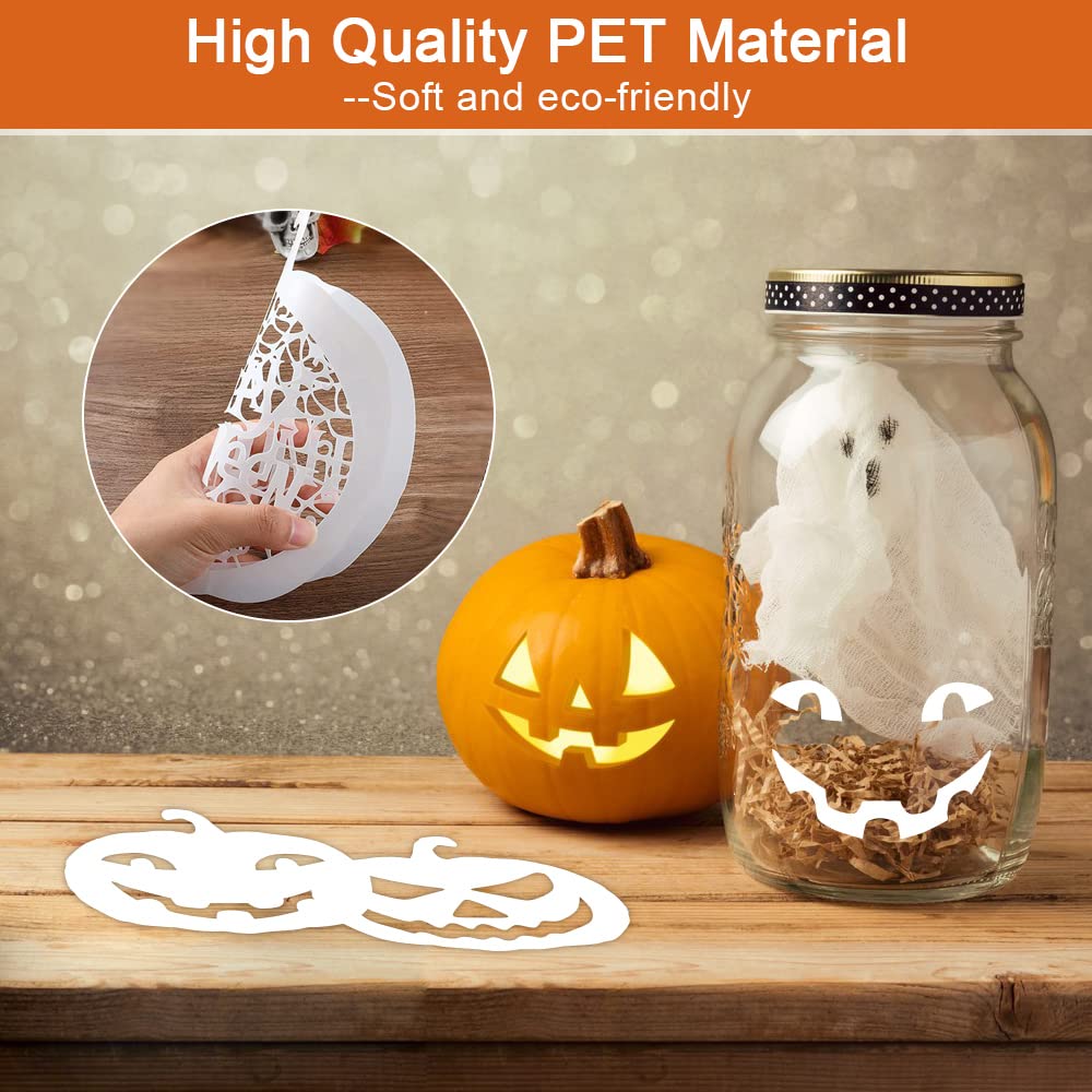 Kit De 24 Pochoirs Halloween Réutilisables - Fantôme, Citrouille, Chauve-souris... Pour DIY, Décoration