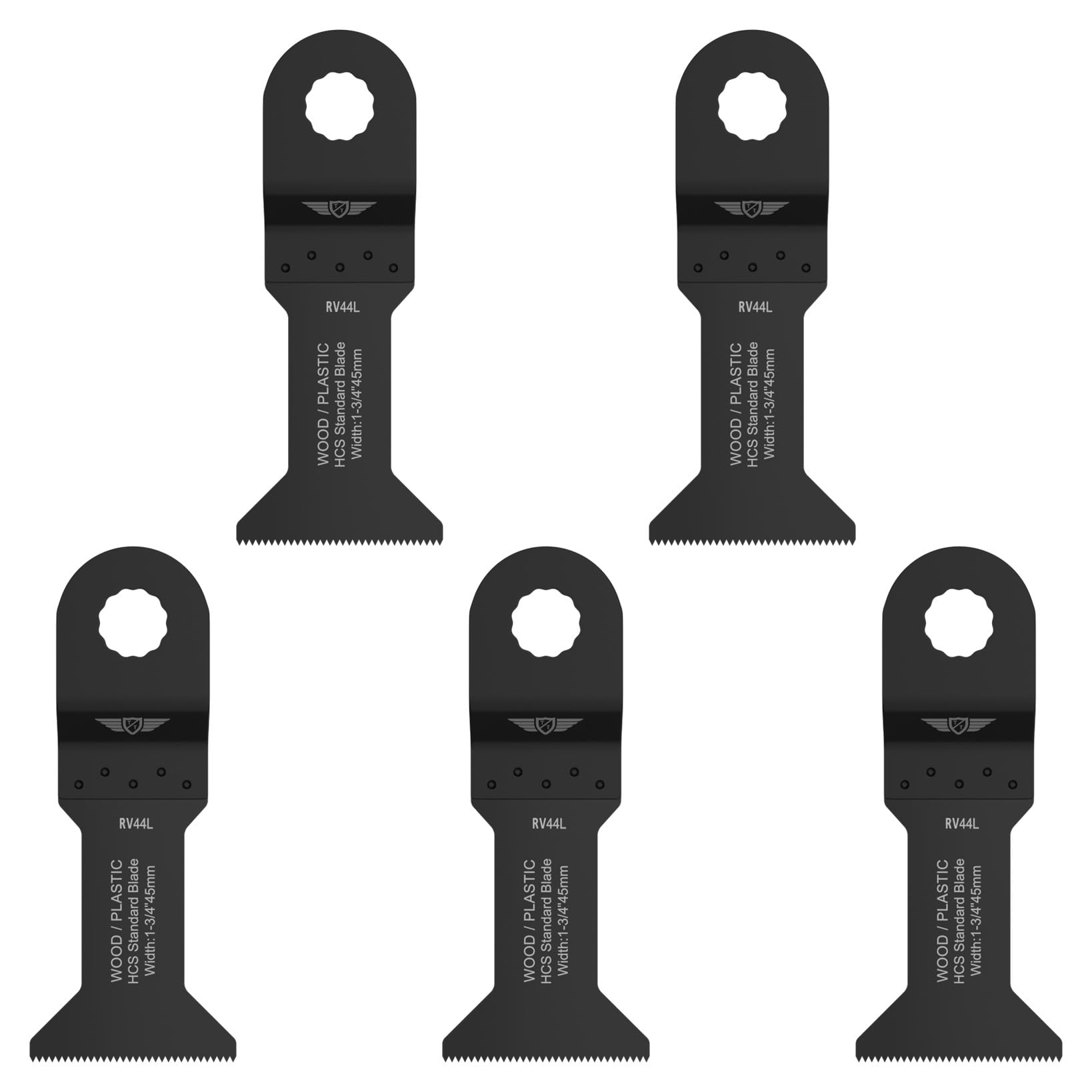 5 x 45mm TopsTools RV44L_5 Fine Tooth 13mm HEX Fitting Long Blades Compatible with Draper MT250A 23038, MT250 31328, WICKES 235510, RENOVATOR Multitool Multi Tool Accessories