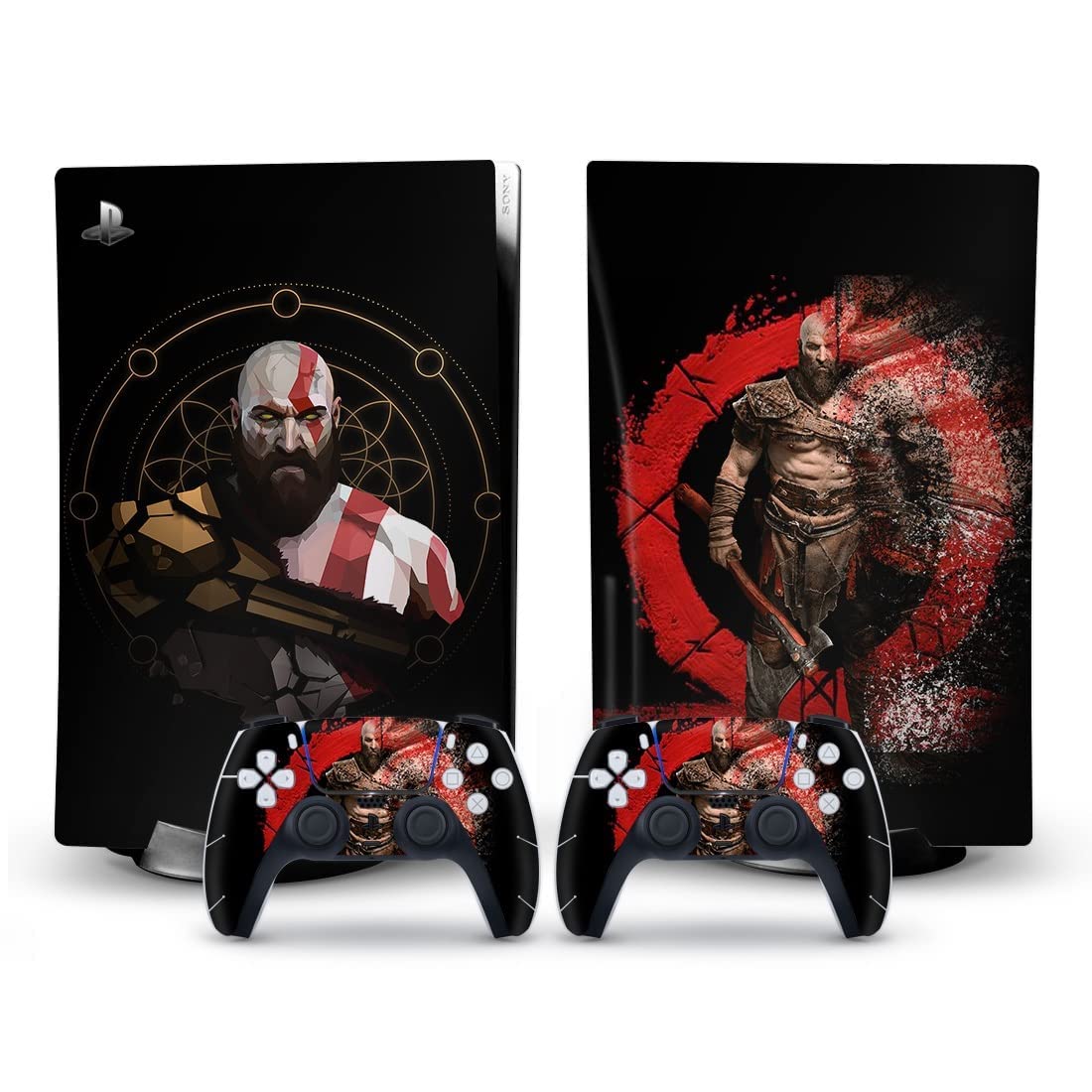 Danger Scull Pic UV 3m Vinyl Sticker Decals for 5 Disk Version Console & Two Dual Sense 5 Sticker Skins Ps5 Skin Console & 2 Controller Design-image-36