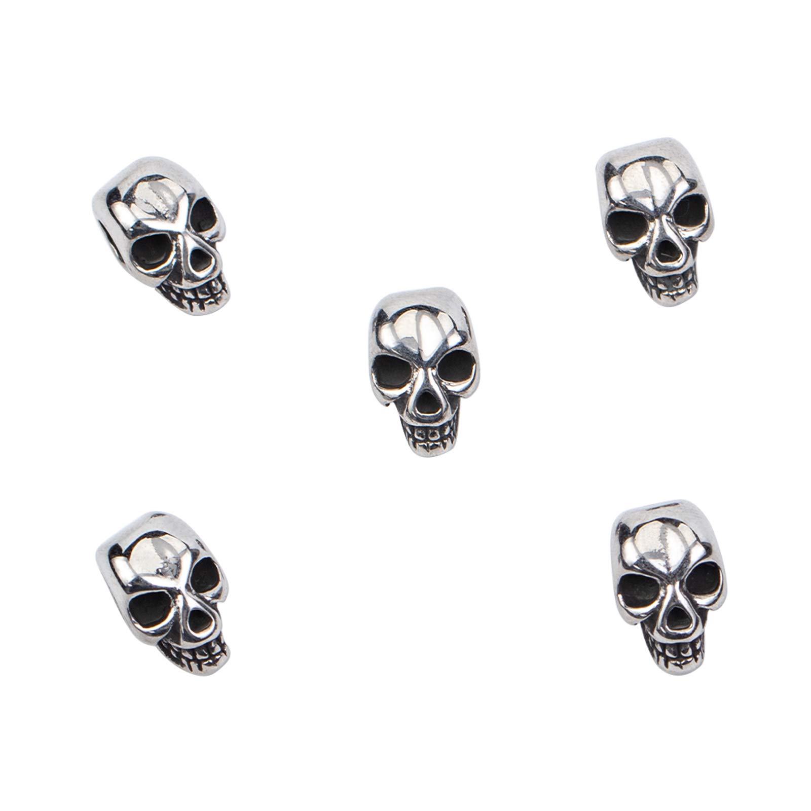 Amazon.co.jp: UNICRAFTALE 10個 13x8x8.5mm スカルビーズ 304