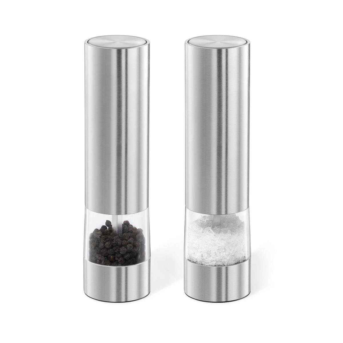 ZACK 20935 Monino eléctrica Molinillo de Pimienta, Acero Inoxidable Mate