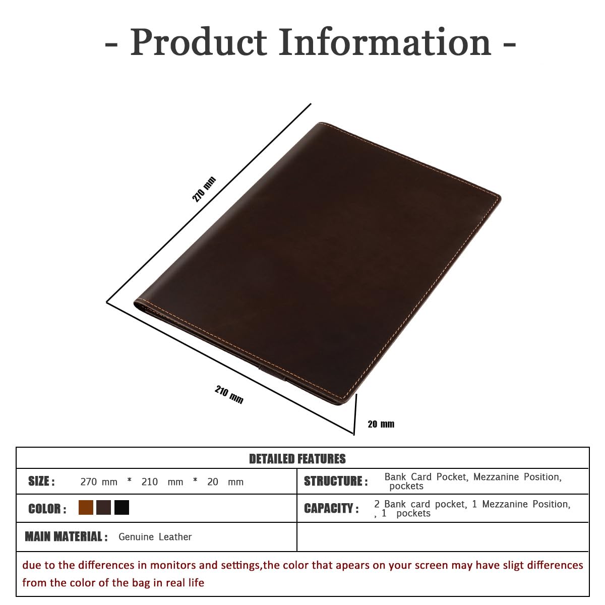 Balidiya - Funda de cuero para cuaderno de escritura de trabajo A5 B5, para hombres y mujeres, cuaderno ejecutivo de tapa dura, diario diario de viaje