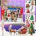 Christmas Magnetic Dress Up Dolls for Girls, Santa's Helper & Elf Princess Dress Up Toy Set with 3D Winter Scene, Travel Christmas Activity, Perfect Holiday Birthday Gift for Toddler Girls Ages 3-7