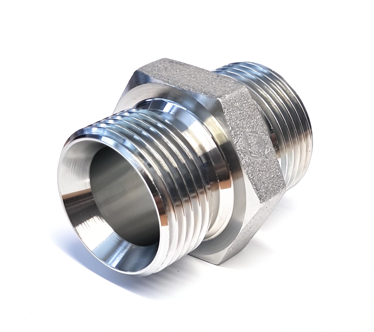 Delta-P Men's Silver Hydraulic / Equal Adaptor - 6 Sizes 1/8" Bsp To 1" Bsp ((4) 1/2" Bsp To 1/2" Bsp)
