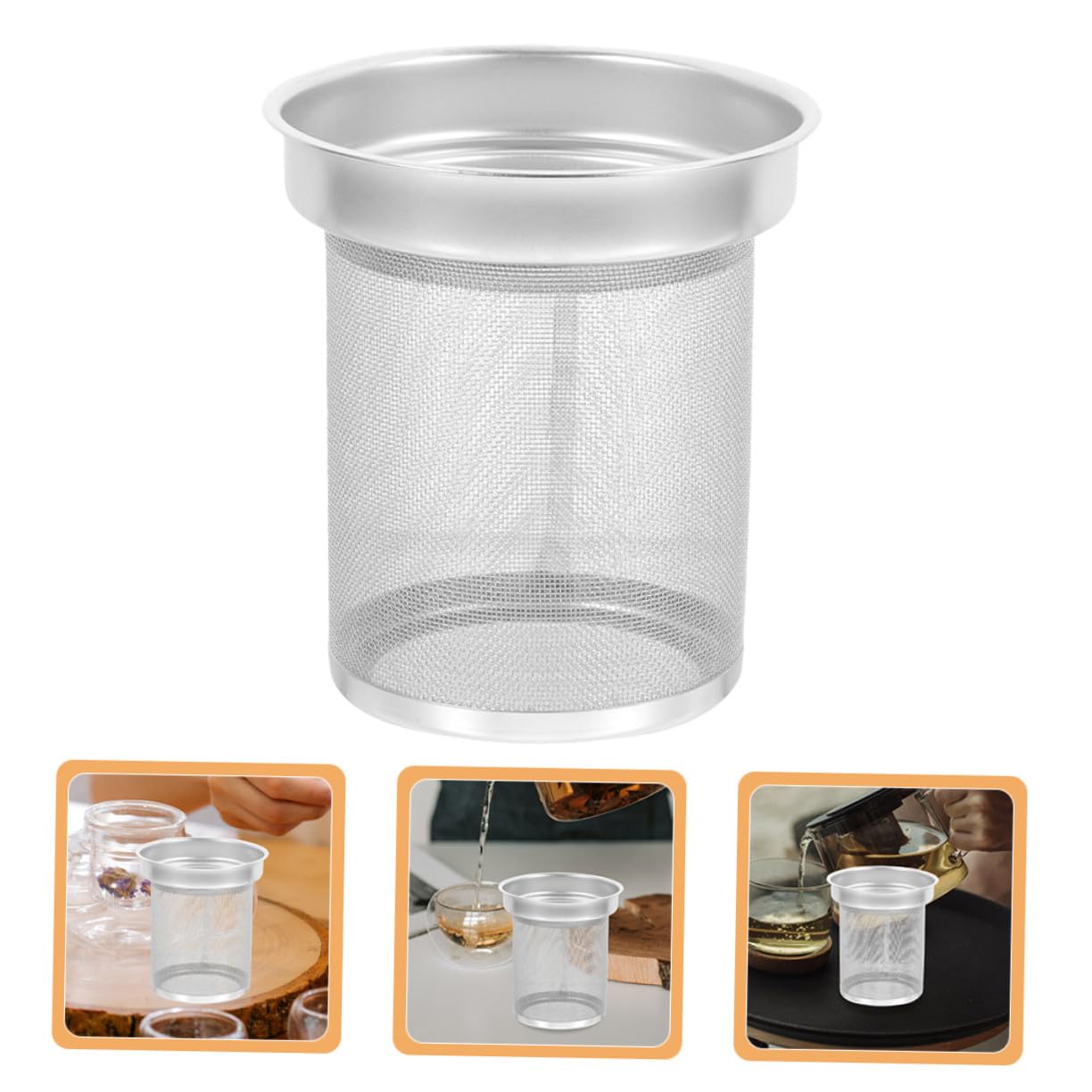 Filtro de Té de Acero Inoxidable Resistente con Orificios Uniformes Colador Repuesto para Tetera Diseño Compacto y Duradero para Infusión Práctica