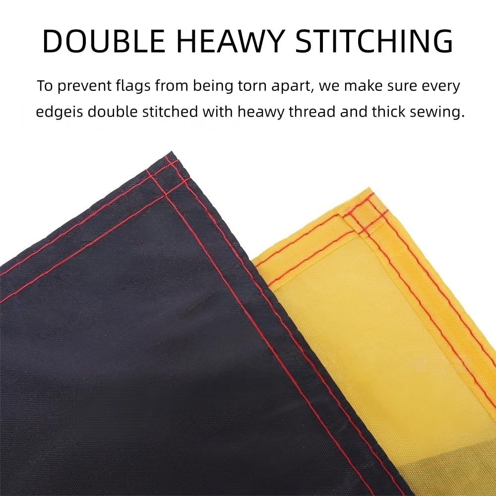 Kezidhp Deutschland Flagge mit Adler 90x150 cm – Bundesadler Fahne aus wetterfestem Polyester mit 2 Metallösen, doppelt genäht für Sportevents und Feste - 2