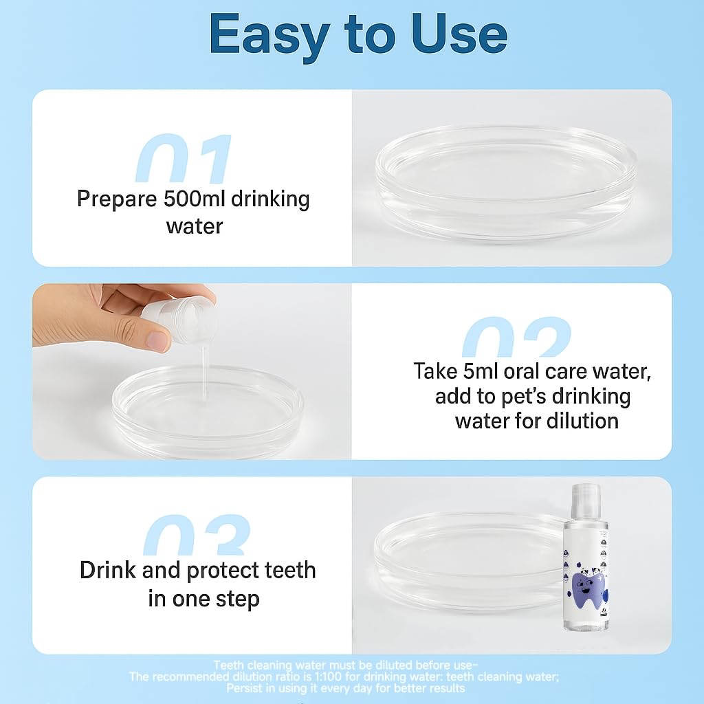 PawBright Dental+ Plus Water Additive for Dogs & Cats - Daily Oral Care to Freshen Breath, Clean Teeth & Maintain a Fresh Mouth, Odorless & Flavorless, 8oz. - image 3