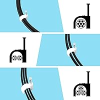 Vista 5 de Clips de cable, 100 piezas, 8 mm, clips de pared para alambre con clavos de acero, clips organizadores de gestión de cables, tachuelas de cable