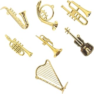 Abaodam Kit De Instrumentos 7 Peças Mini Instrumento Musical Ornamento De Natal Decoração De Natal Mini Acessórios De Casa Modelos De Instrumentos De Natal Mini Instrumentos De Natal