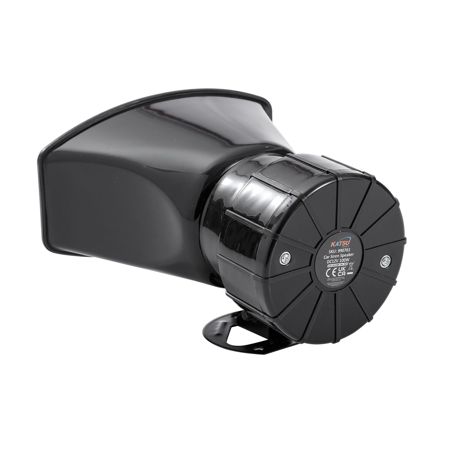 KATSU Siren per Auto 7 Toni 12V 100W con Microfono, Veicolo Forte Corno Allarme Traffico per Motocicli Vigili del Fuoco Ambulanza Altoparlante Amplificatore del Suono di Emergenza
