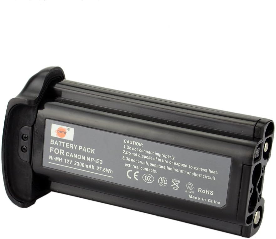 DSTE Replacement for 2X NP-E3 Ni-MH Battery Compatible Canon EOS 1D EOS 1D MarkII EOS 1D MarkII N EOS 1DS EOS 1DS MarkII Camera
