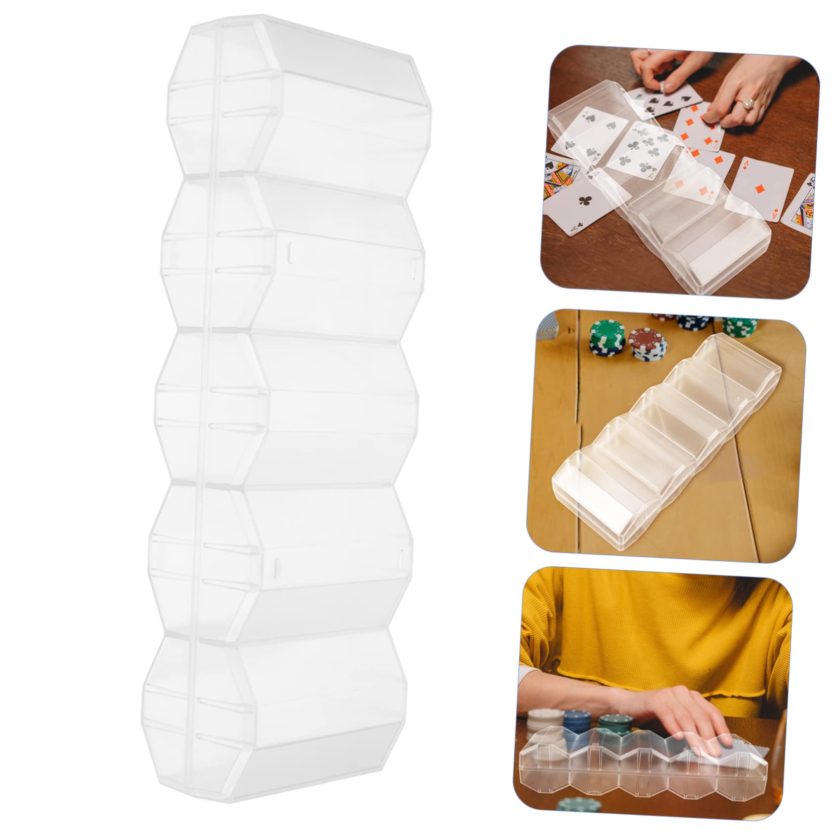 boîte à Tableau de étui de Transport de jetons de Poker Rangement de jetons de Poker Porte-Cartes de Poker Clair Plateau de jetons de Poker Domestique Transparent