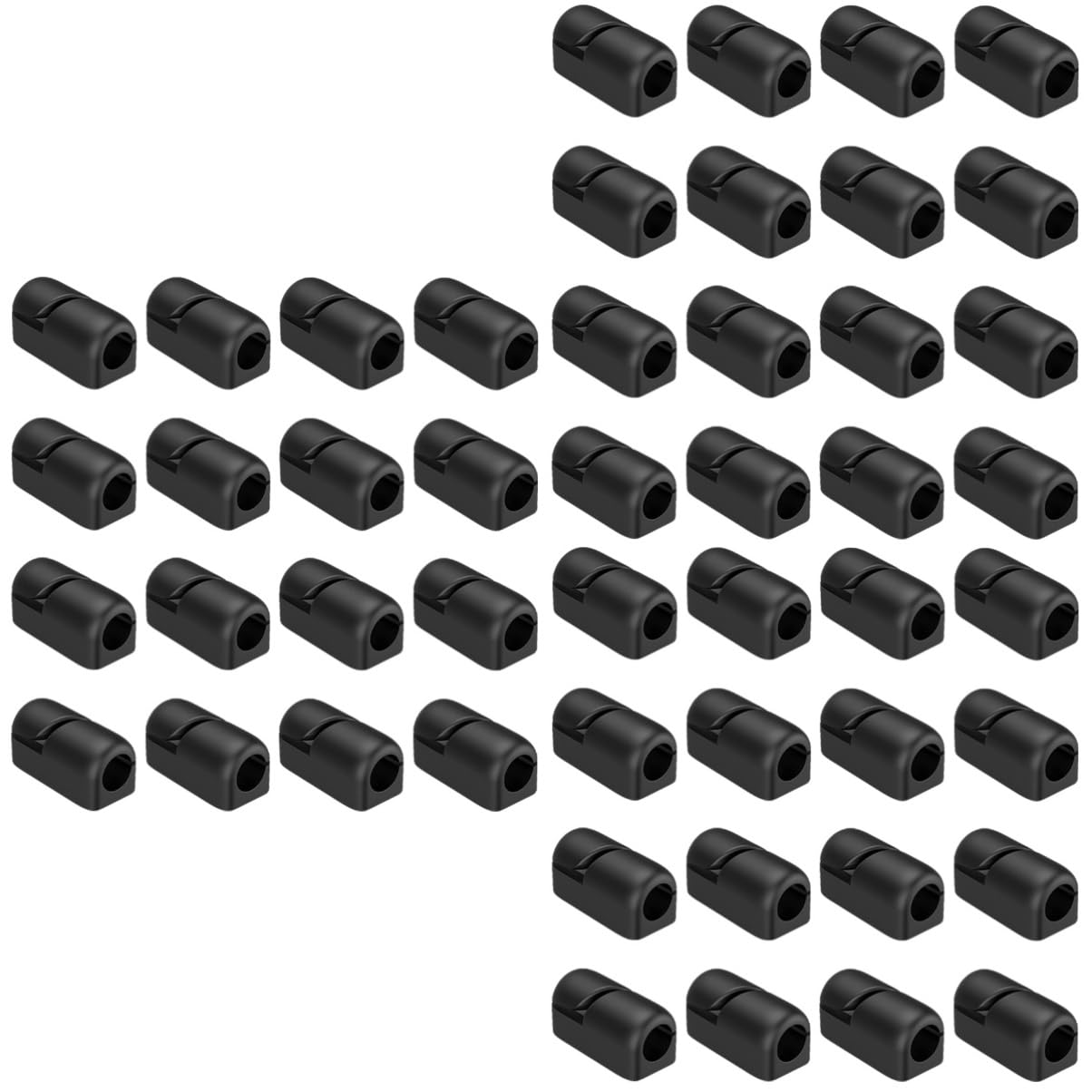 DOITOOL 3 Sätze Kabelhalteclip Auto-halteklammern Kabelklemmen Für Kabelmanagement-clips Selbstklebende Drahtklemmen Kleine Klammer Kabelorganisatoren Bausatz Kieselgel Black 20 Stück * 3