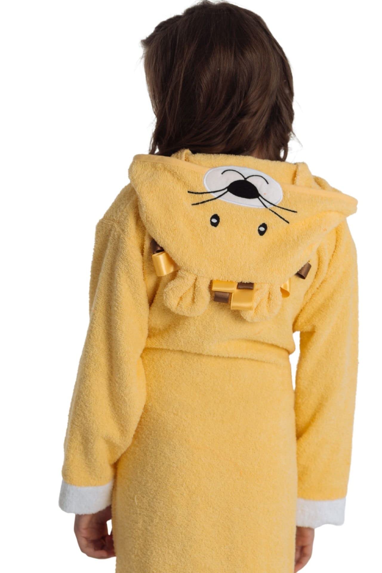 ELY PARKER Albornoz de Baño Niños y Niñas, Tela de Toalla de Algodón Turco, con Capucha, Animal, Súper Suave, Absorbente, Cómodo, Grueso