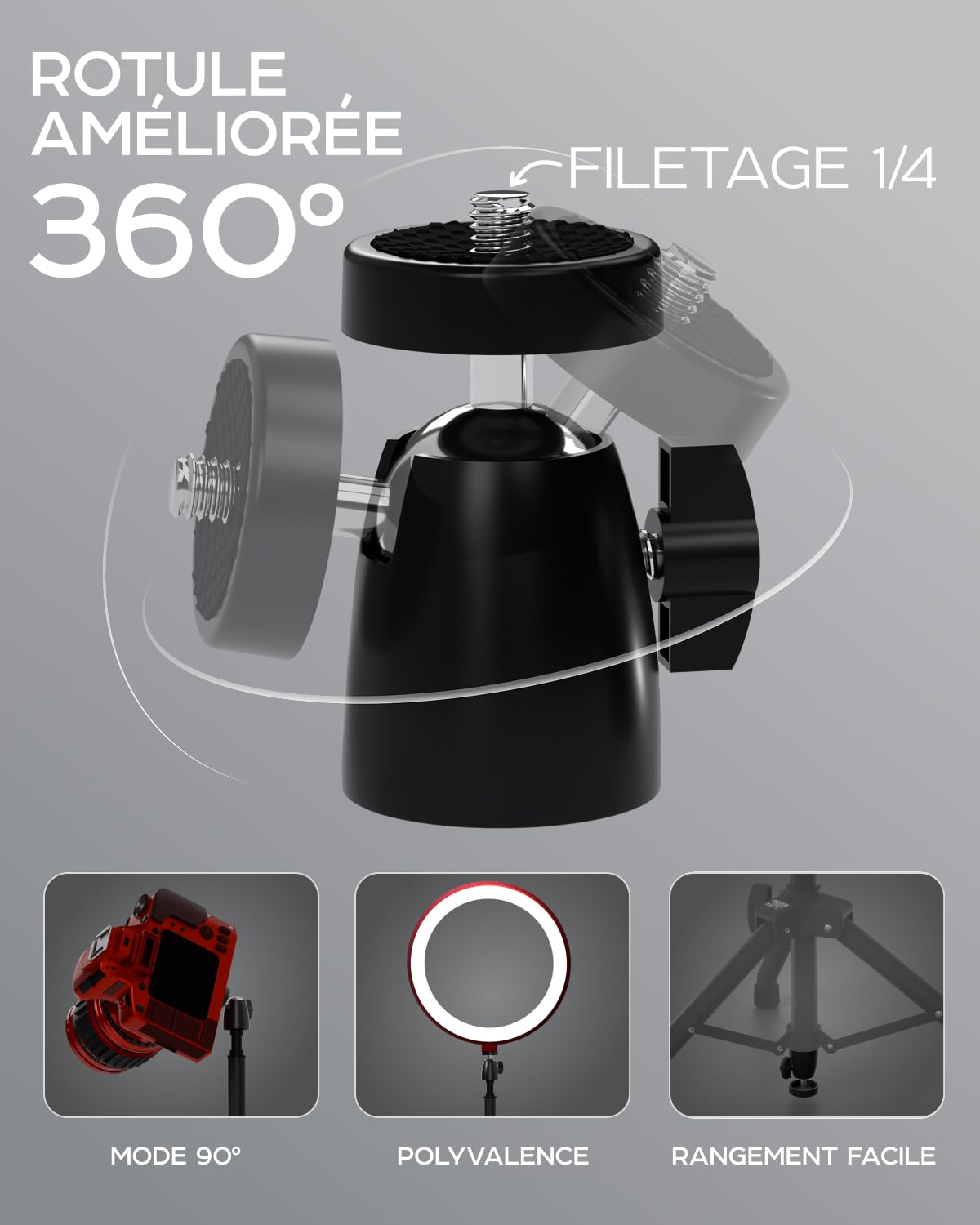 Pied de projecteur, hauteur 68,6 - 157,5 cm, pied de projecteur au sol, pied pour caméra et lumière - bien conçu, facile à régler, support DJ et support pour musique ou film