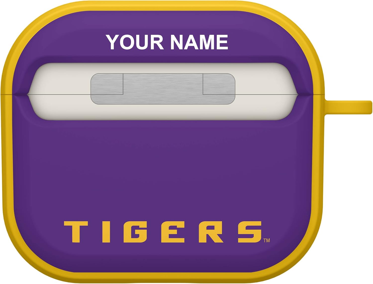 Affinity Bands LSU Tigers HDX Custom Name Case Cover Compatible with Apple AirPods Gen 3 (Classic)