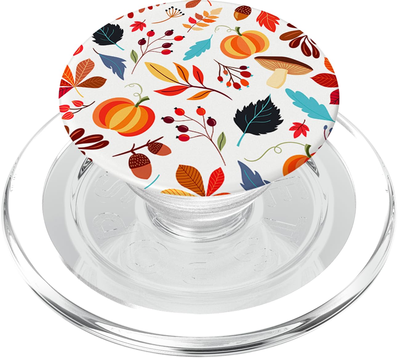 Fall Autumn Pumpkin Leaves Pattern for Thanksgiving PopSockets PopGrip: Swappable Grip for Phones & Tablets PopSockets PopGrip for MagSafe