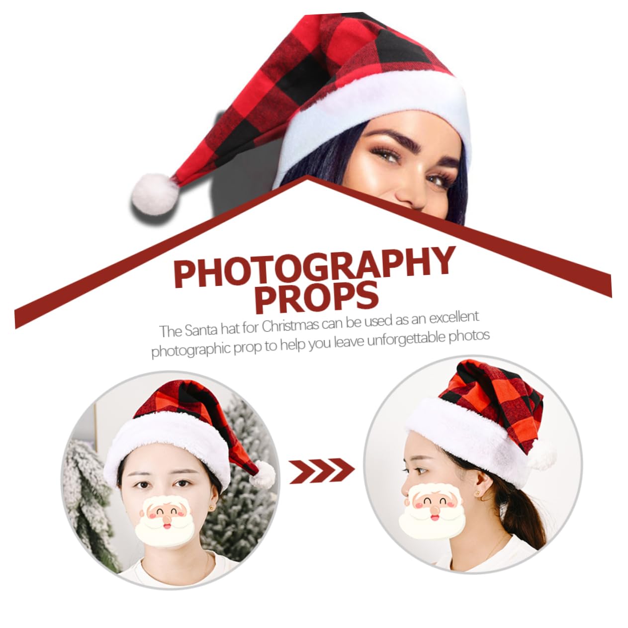 TOPBATHY 9 Stk Weihnachtsmütze Weihnachten Roter Hut Weihnachtsparty Liefert Weihnachtsfeier Liefert Damen Hüte Weihnachtskostüm Hut Gefälligkeiten Für Weihnachtsfeiern Polyester Baumwolle