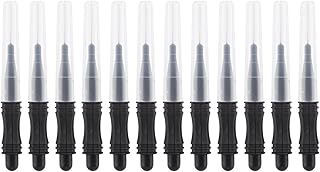 12Pcs Micro Eyebrow Brush with Cap, Brow Lamination Brush Eyelash Brow Brush Lash Filler Eyebrow Lash Lift Tools for Brows and Eyelashes Extensions(Black)