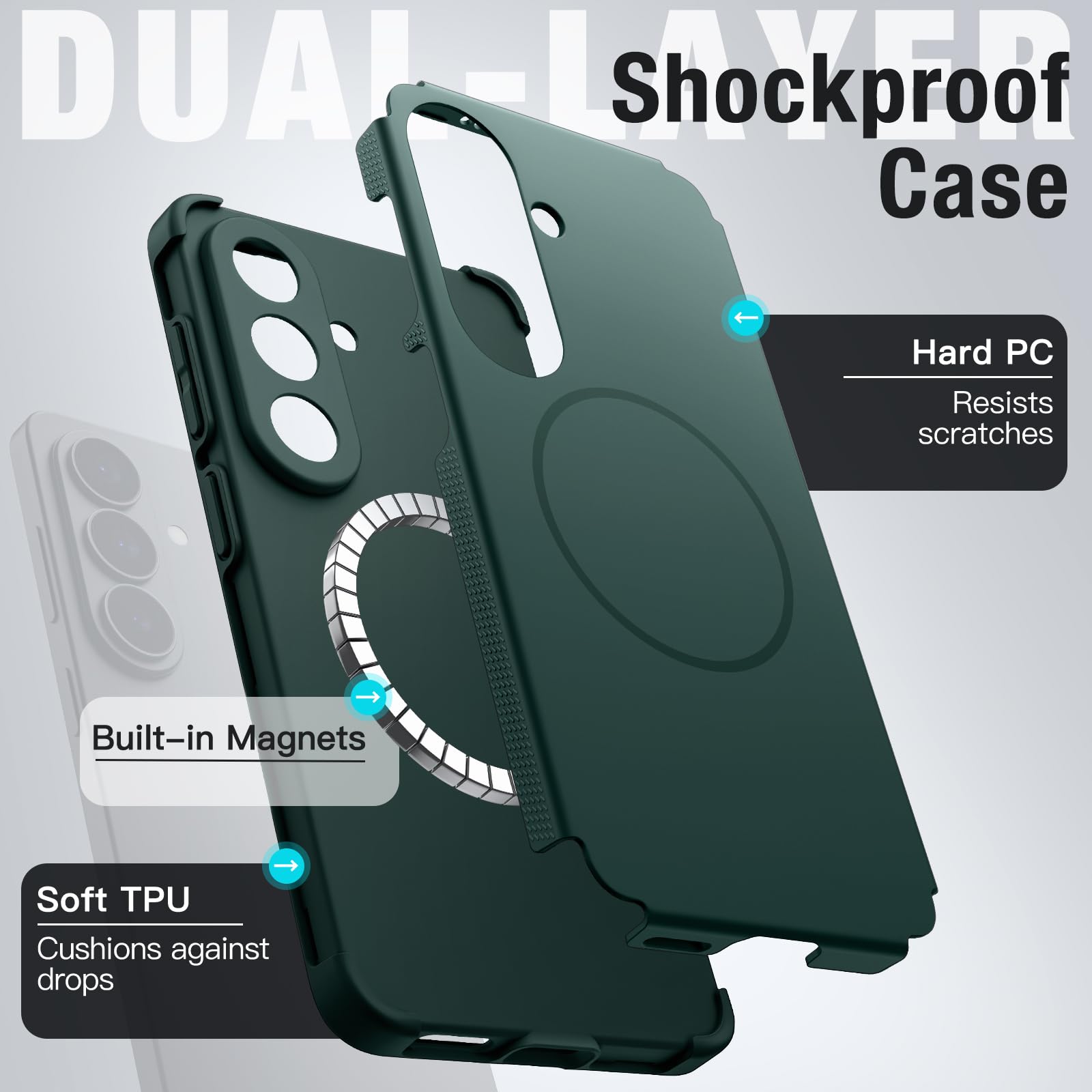 JETech Samsung Galaxy S26 Case - Magnetic & Rugged -3