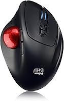 Vista 1 de Adesso iMouse T30 Wireless Ergonomic Thumb Trackball Mouse with Nano USB Receiver, Programmable 7 Button Design, and 5 Level DPI Switch, Black