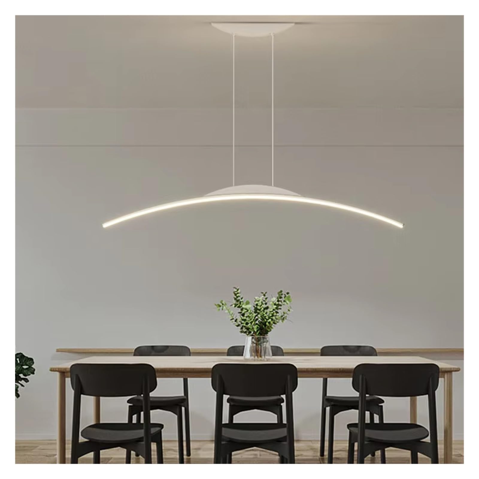 ASerZenith Dining Room Led Chandelier Simple Living Room, Kitchen Long Hanging Chandelier Designer Dining Room Simple Lighting Fixtures,1Warm Light No Remote-120Cm