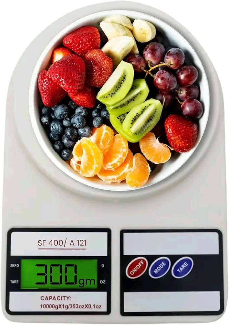 SHOPSPHERE Digital Kitchen Weighing Scale 10kg | Electronic Weight Machine for Kitchen | SF-400 Food Weight Scale with LCD Display | Baking, Grocery & Cooking Scale-image-37