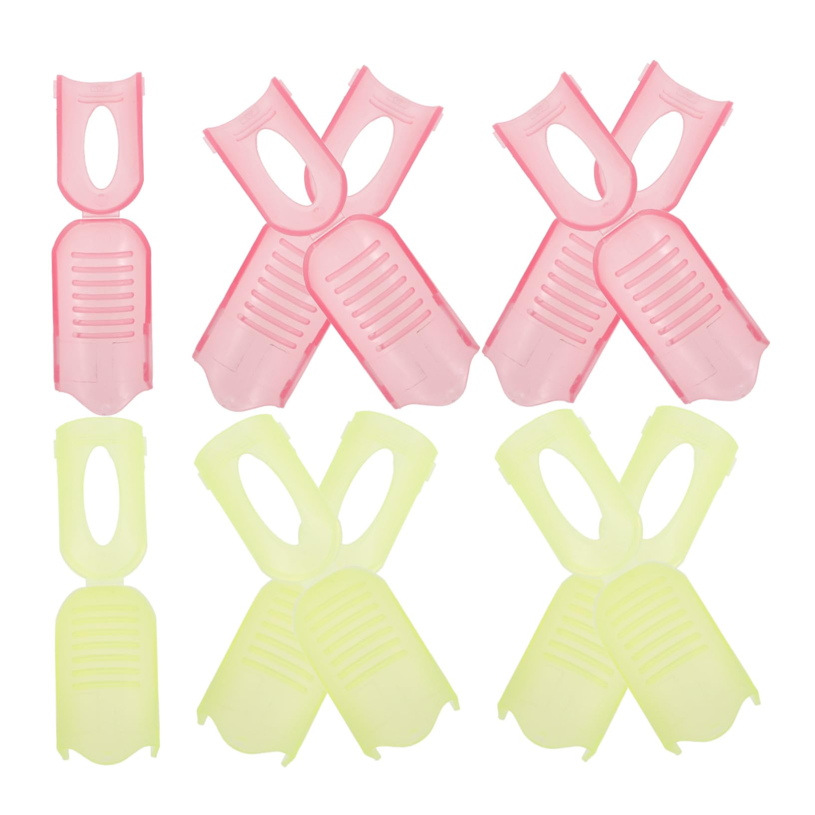 OSOLADY 10pcs Nail Gel Remover Wrap Tool Secure Grip Plastic Clip for Gel Polish Remover Adjustable Size for All Fingers