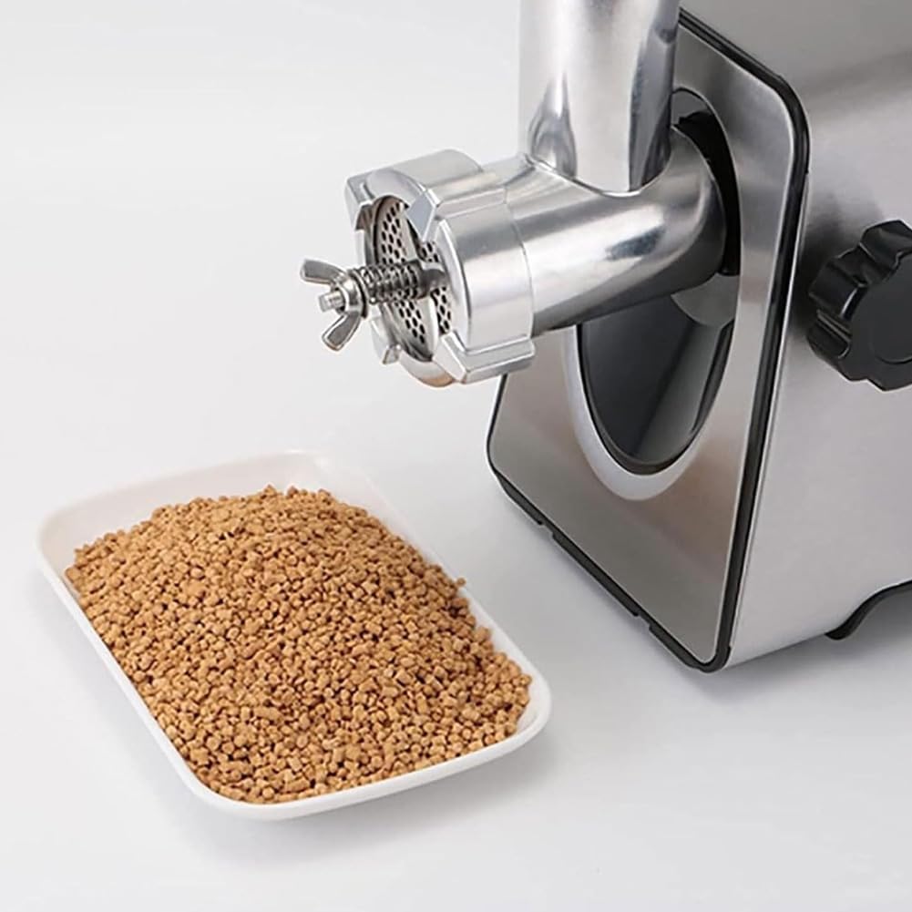 FURLOU Macchina per mangime per Cani e Gatti per Uso Domestico, Macchina elettrica per Pellet per mangime per Animali Domestici, granulatore per Esche, stampi opzionali in 3,5-10 mm 5.0