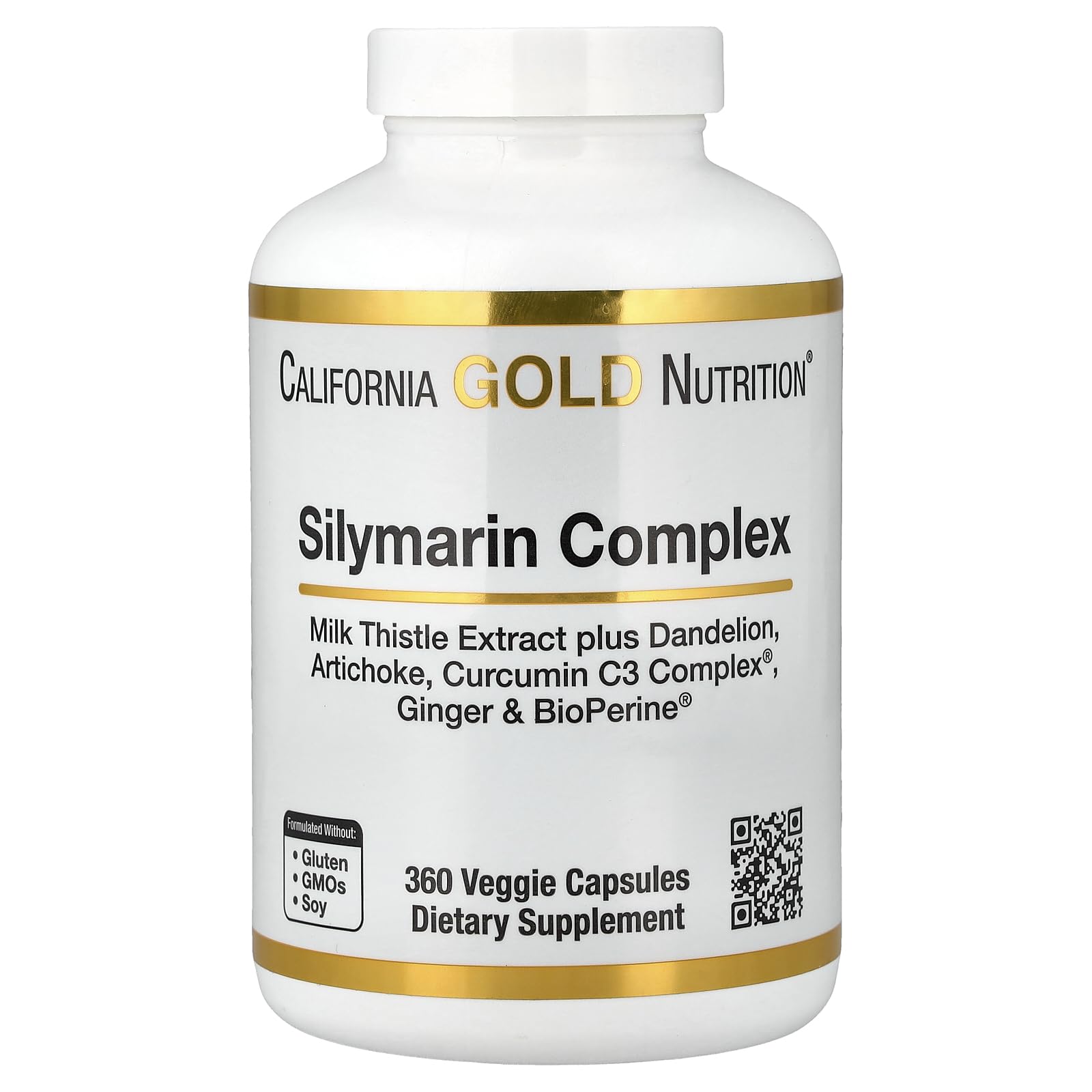 Silymarin Complex, Liver Health, Milk Thistle, Curcumin, Artichoke, Dandelion, Ginger, Black Pepper, 360 Veggie Capsules