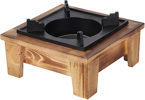 Miniatura 7 de Estink Estufa portátil de alcohol, estufa de alcohol para barbacoa, estante de madera, portátil, de mesa, barbacoa, horno, horno, utensilios de