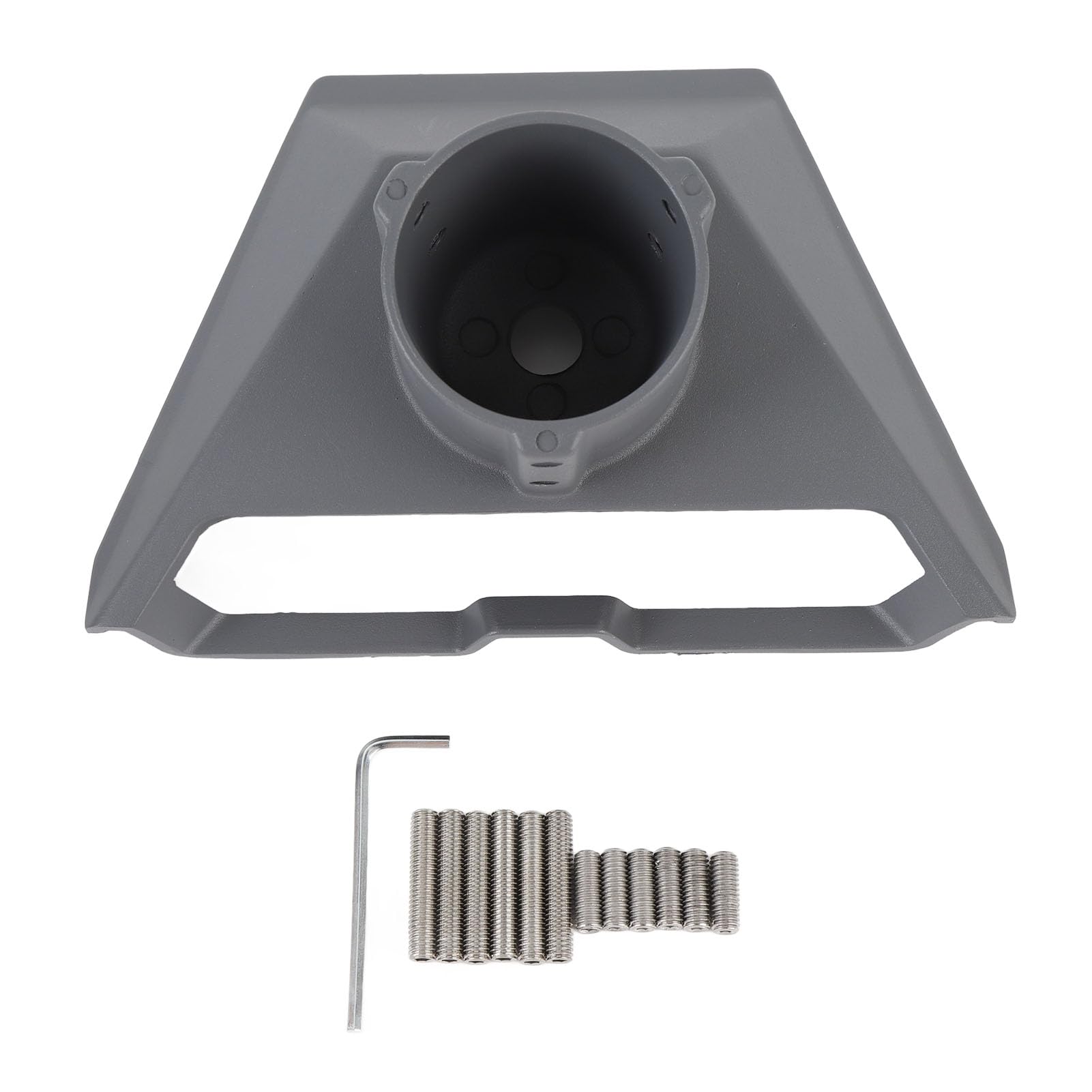 Adaptateur de Tuyau Satellite, Support de Montage Réglable en Alliage d'aluminium à Rotation à 360 Degrés, Support de Base Large avec Stable, Idéal pour Poteau de 2,1 Pouces (GRAY)