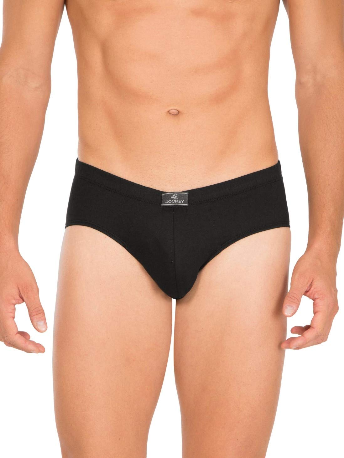 Jockey 8035 Men’s Super Combed Cotton Solid Poco Brief with Ultrasoft Concealed Waistband (Pack of 3)