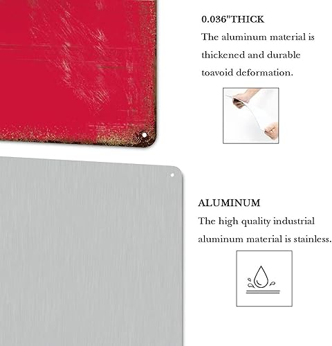 Miniatura 4 de Cartel de metal con diseño de bandera retro letrero de placa desgastada bandera de Polonia regalo de aluminio para cafetería bar club patio jardín