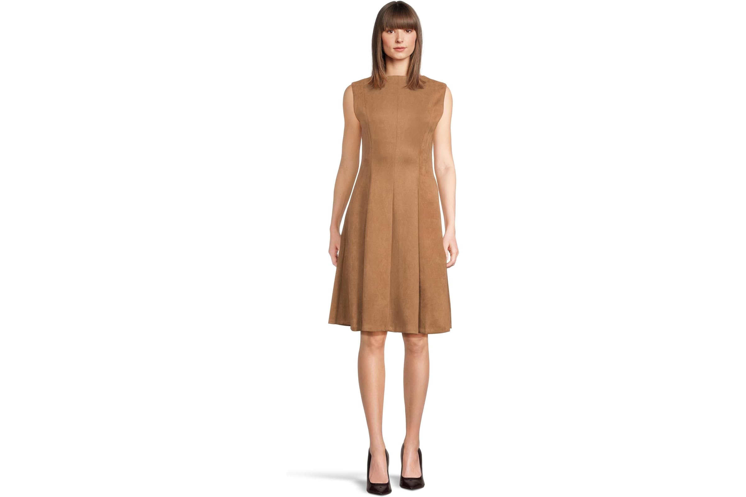 Платье Calvin Klein Sleeveless Zipper Suede Aline