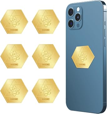 6 Pieces Protection Stickers for Smart Phones & Cell Phone,Tablets/Laptops/Computer/Radio/WiFi Router/TV All E-Devices, Hexagon, JF-6B