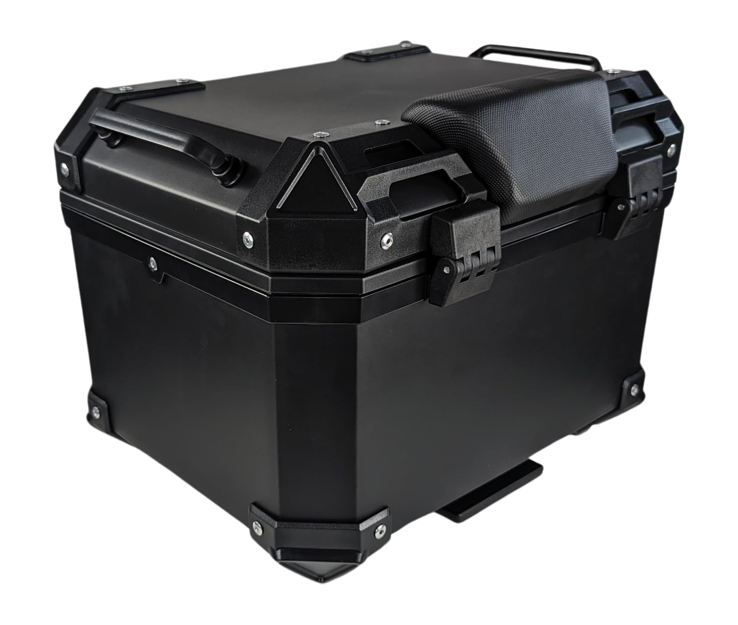 Mlink Baúl de Moto Universal 36L con Respaldo Lumbar ABS Negro Cuadrado Cerradura con Llave Carga Máx 15kg