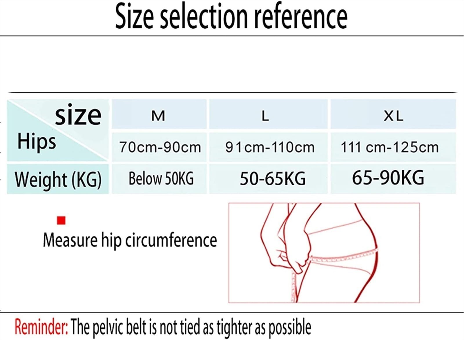 Cinturón de corrección de pelvis for mujer Cinturón de cadera de pelvis Corrección de cadera transpirable Faja corporal Recuperación posparto Cinturón de corrección de pérdida de peso del vientre(L)