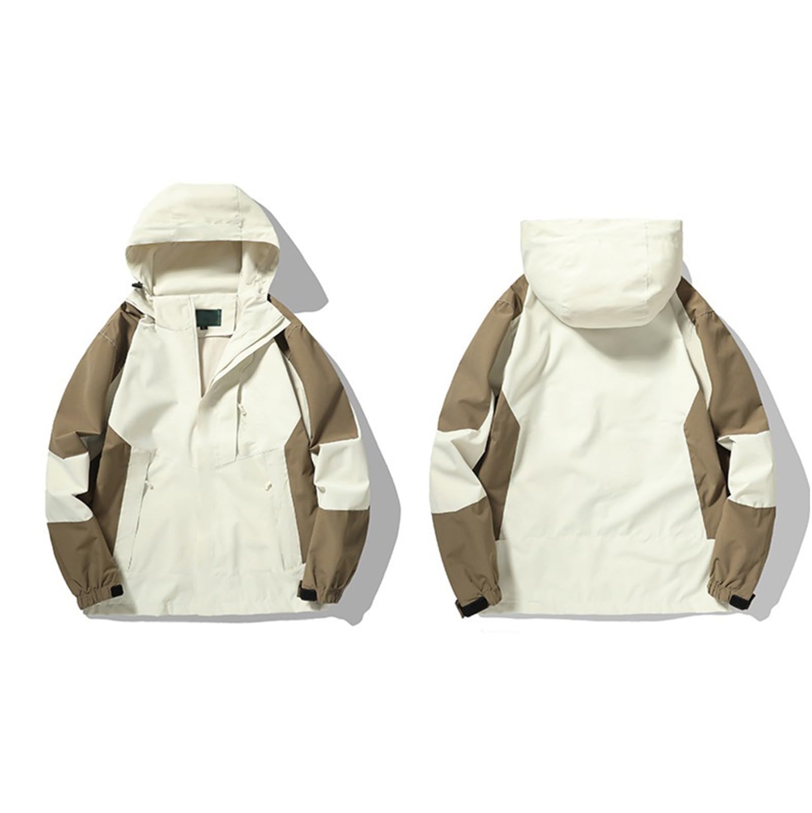 Vestes de randonnée imperméables pour homme - Coupe-vent à capuche en softshell - Plusieurs poches - Coupe-vent - Légères - Pour escalade, trekking, aventure, camping