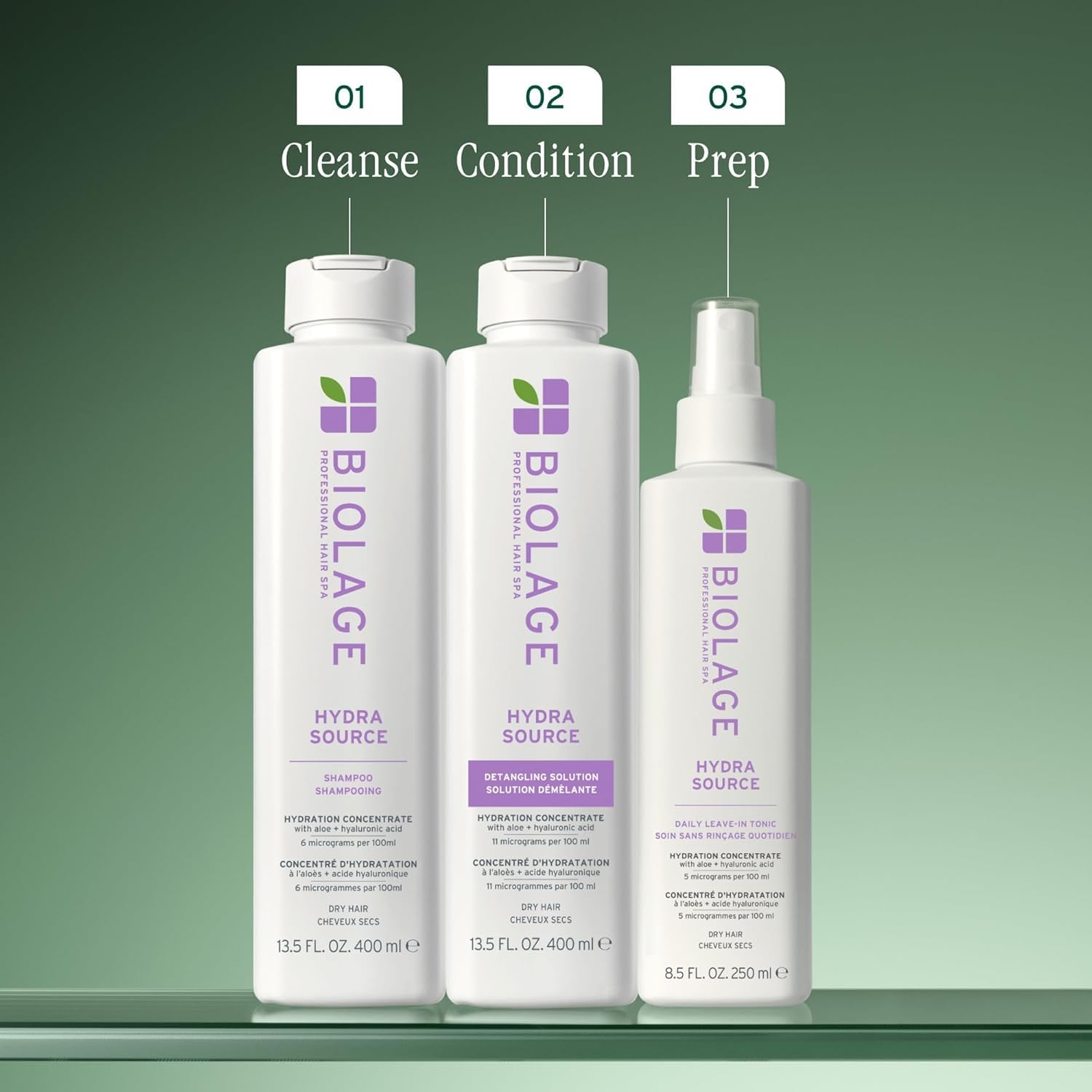 Hydra Source Solución desenredante – Acondiciona, desenreda y controla al instante la estática, para cabello seco, con aloe vera microfiltrado y ácido hialurónico fermentado, 33.8 onzas 8