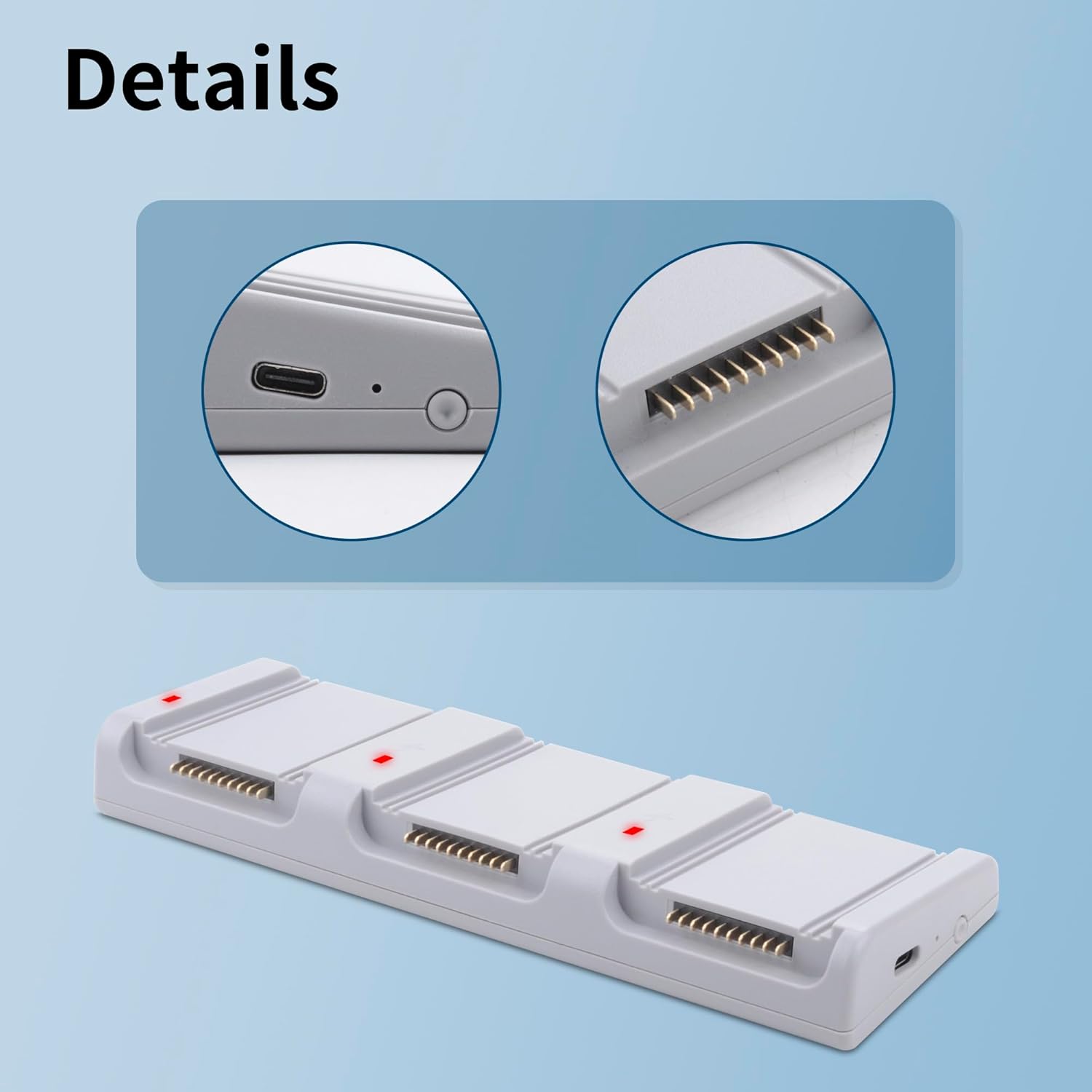 Air 3 Upgraded 3-Channel Fast Charger Box Compatible with DJI Air 3 and Air 3S Battery, Storage Charging Three Batteries sequentially, Featuring a Multi-Function Charge Drone Hub Accessory