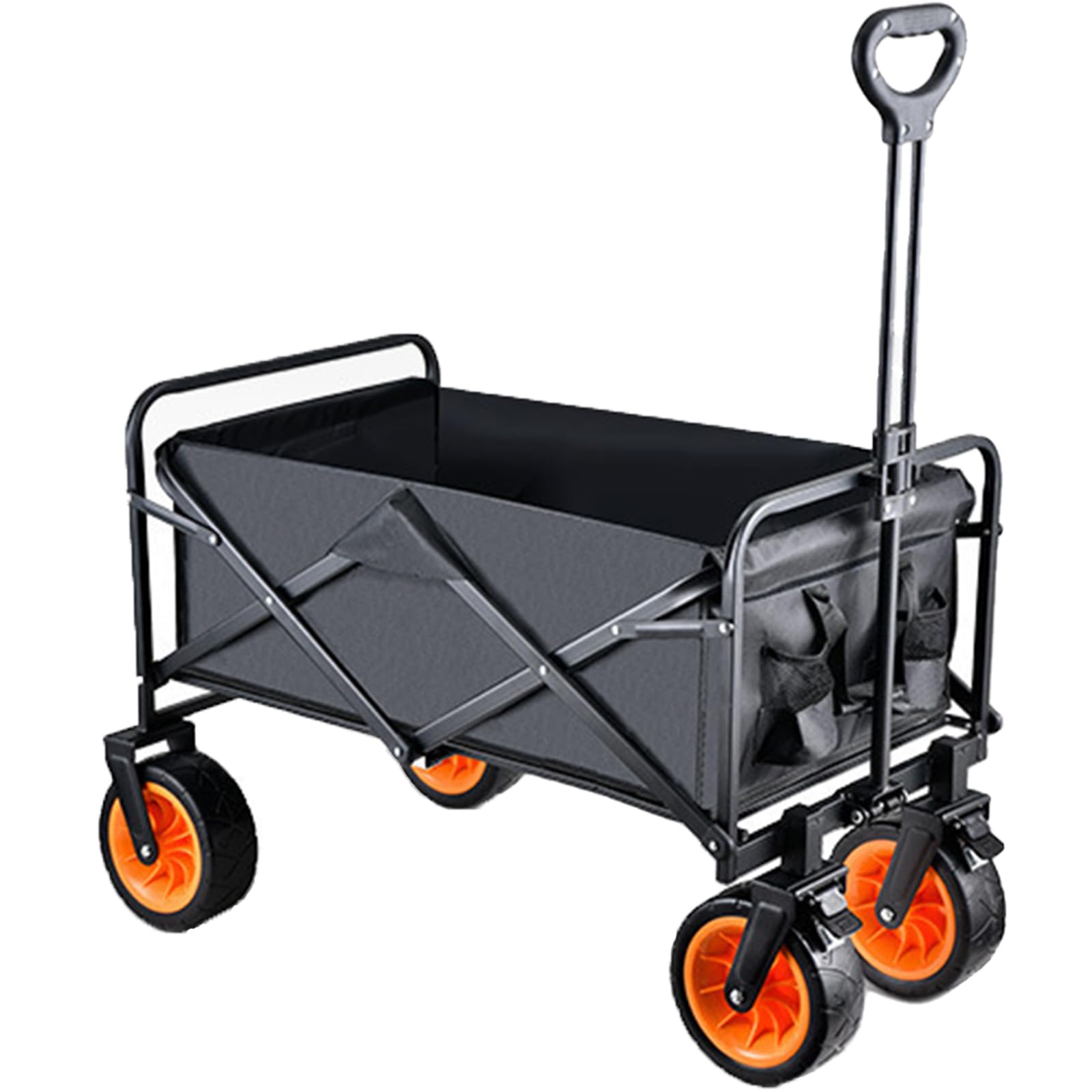 festival trolley， Festive Foldable Trolley, HandPull, Camping(Negro)