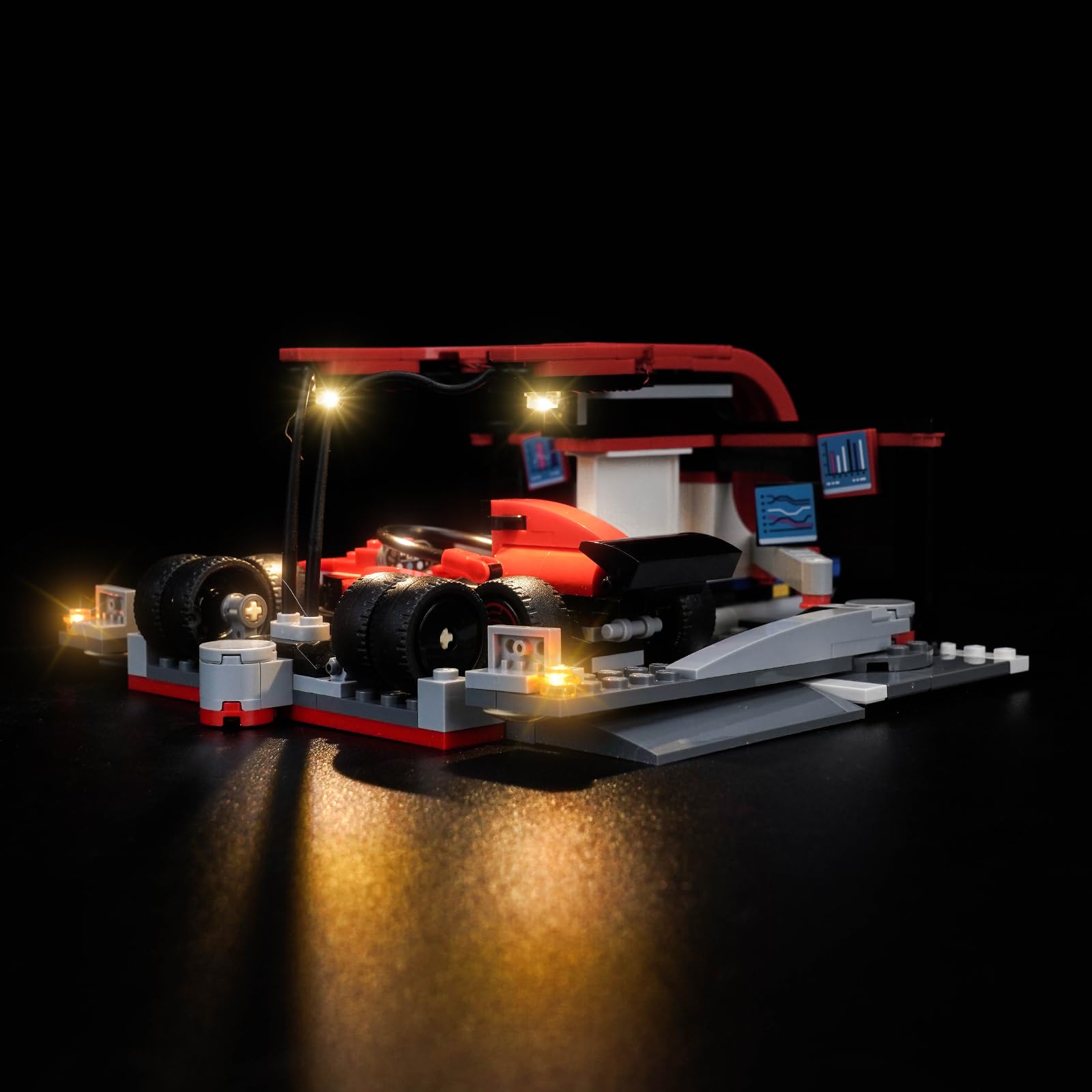 Light Kit Compatible with Lego F1 Pit Stop & Pit Crew with Ferrari Car 60443 (No Model) - Image 4