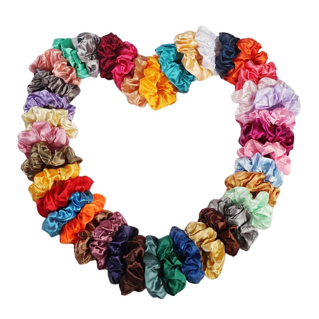 100 elastici per capelli assortiti in tinta unita