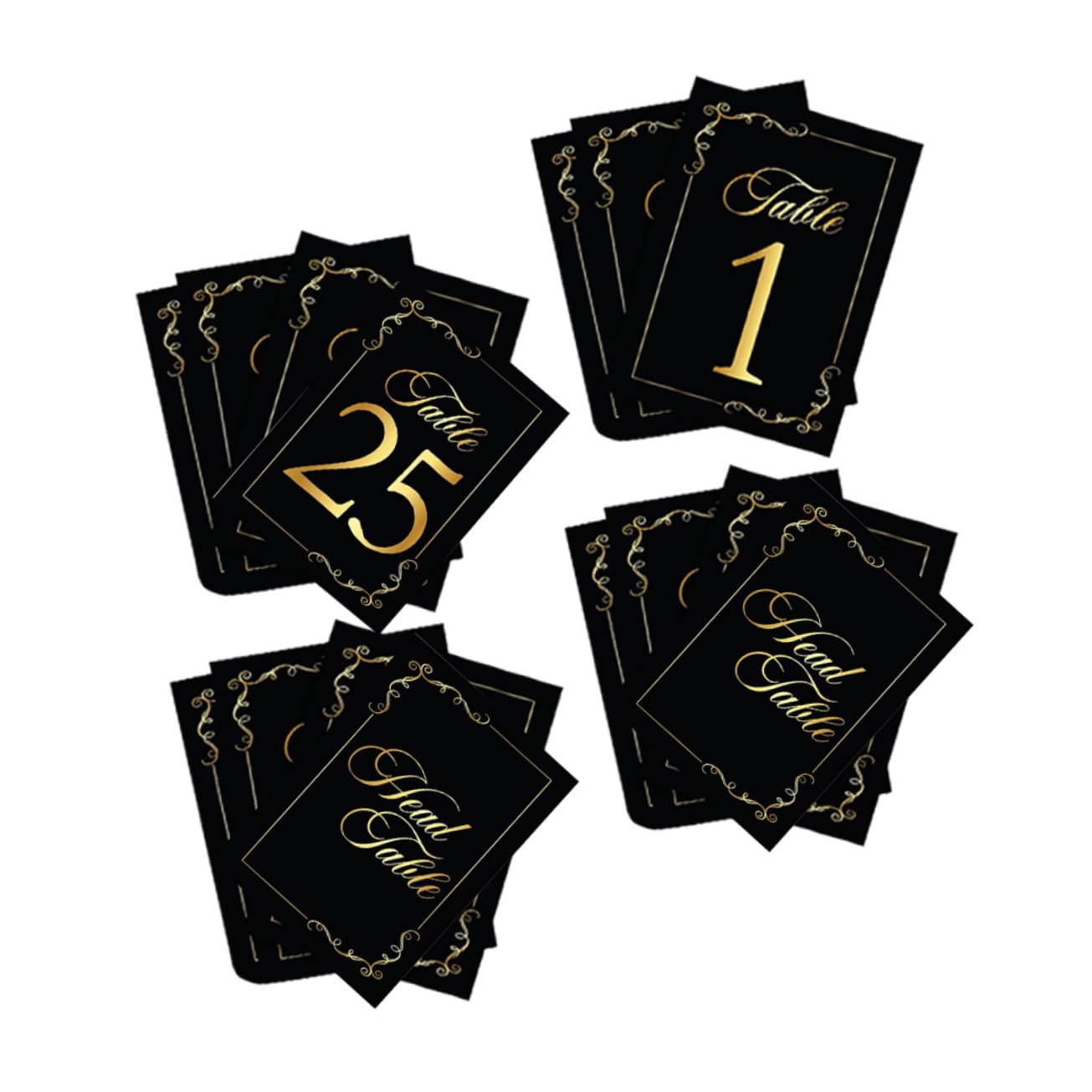 MAGICLULU 4 Sätze Tischkarte Digitale Karte Kartentisch Name Schwarze Tischnummern Hochzeit Mini Runden Stand Disko Tischkarten Gruß Ort Zahlenkarten Rustikal Papierstau 30 Stück * 4