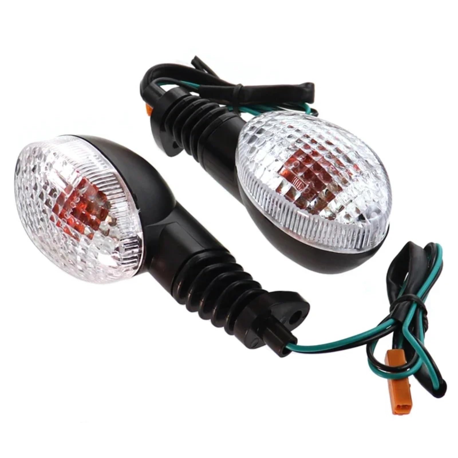 Per KLX230SE 2022 Per KLX250SF 2009-2010 Per Ninja 250R Per EX250 2008 2009 2010 2011 2012 Ambra Indicatore Di Direzione Lampeggiante Con Lampadina 12V(Clear)