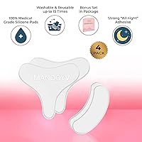 Vista 3 de MANDOYV - Almohadillas antiarrugas para el pecho, parches antiarrugas, paquete de 4, parches antiarrugas para el cuello, tratamiento de parche