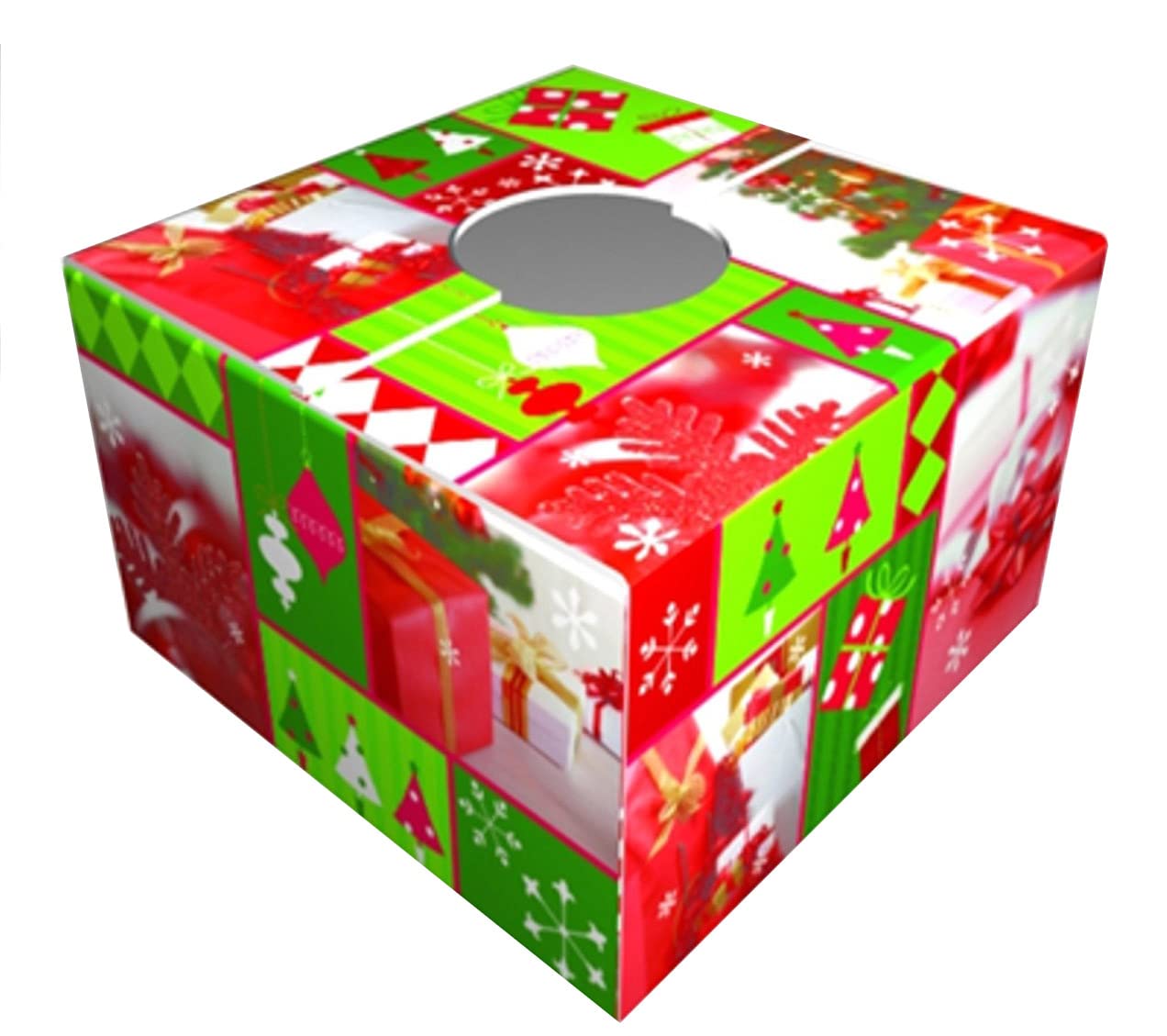 The Original Christmas Tree Box 20" Red and Green Tree Stand Cover